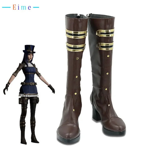 Caitlyn Arcane Cosplay Shoes | League of Legends Costume Boots