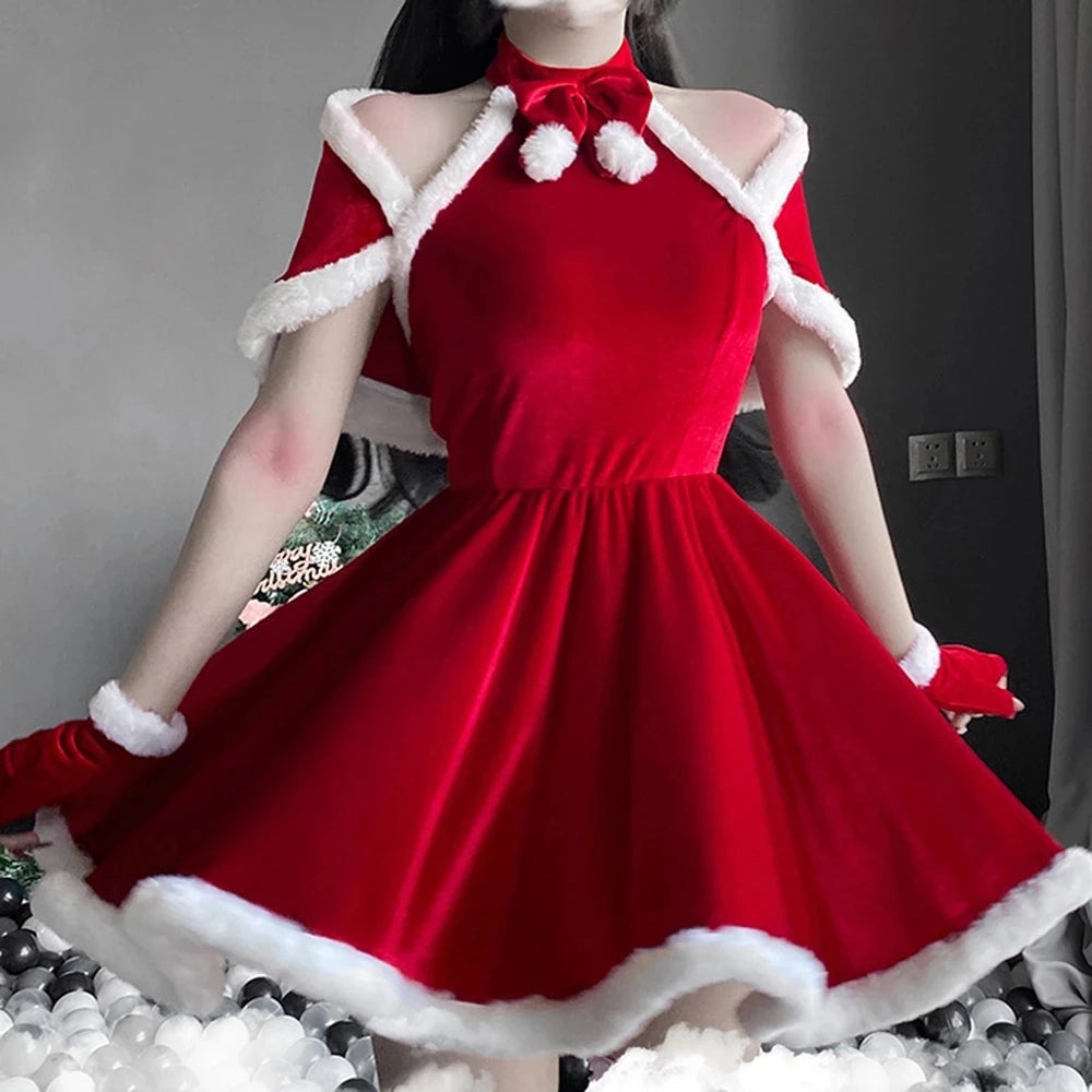 Sexy Santa Mini Dress | Woman Christmas Party Costume