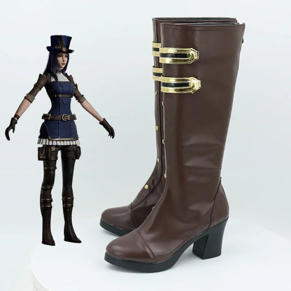 Caitlyn Arcane Cosplay Shoes | League of Legends Costume Boots