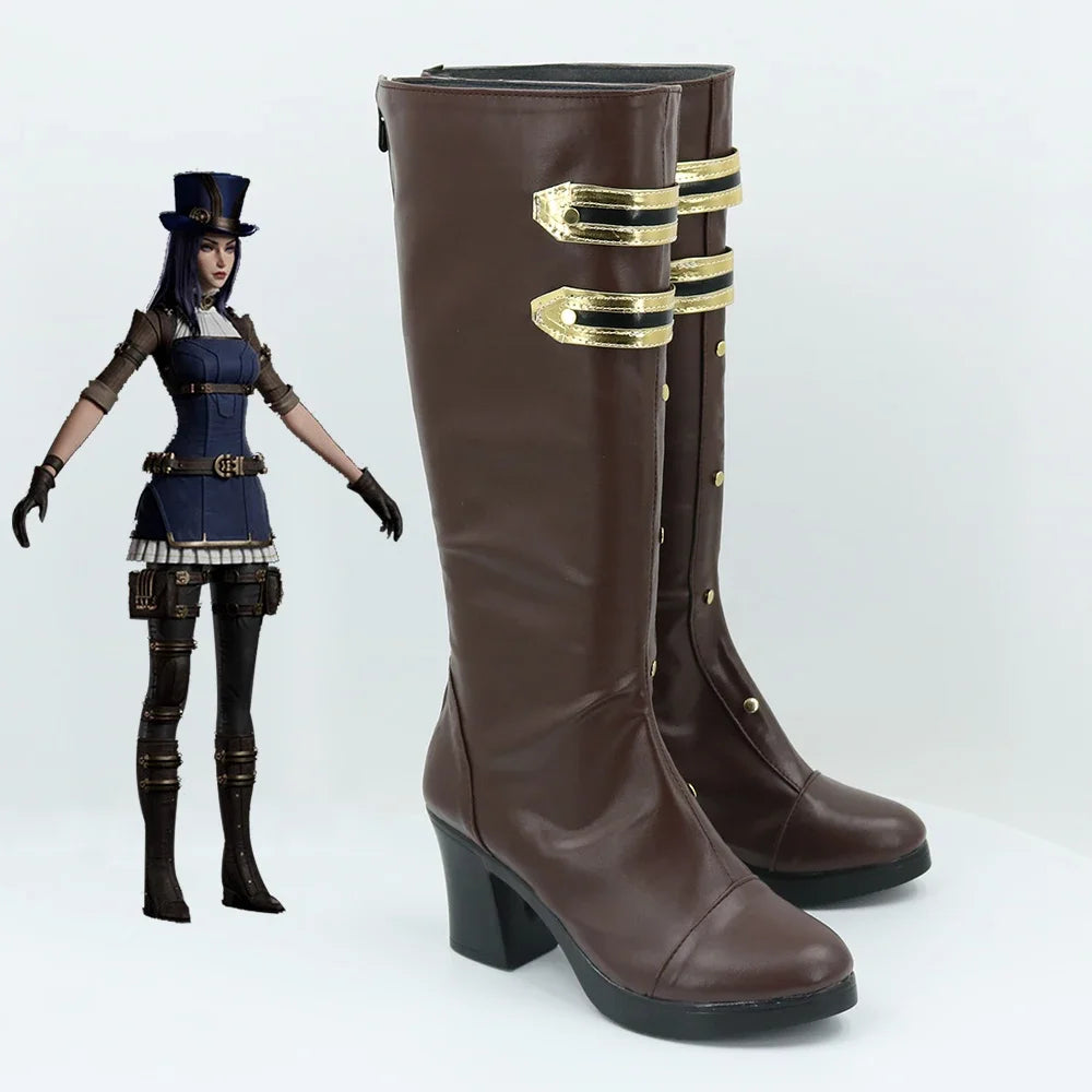 Caitlyn Arcane Cosplay Shoes | League of Legends Costume Boots