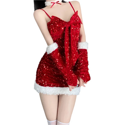 Goddess Santa Dress Set | Christmas Party Costume Collection