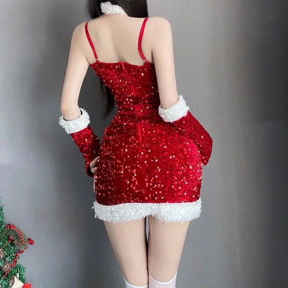 Goddess Santa Dress Set | Christmas Party Costume Collection