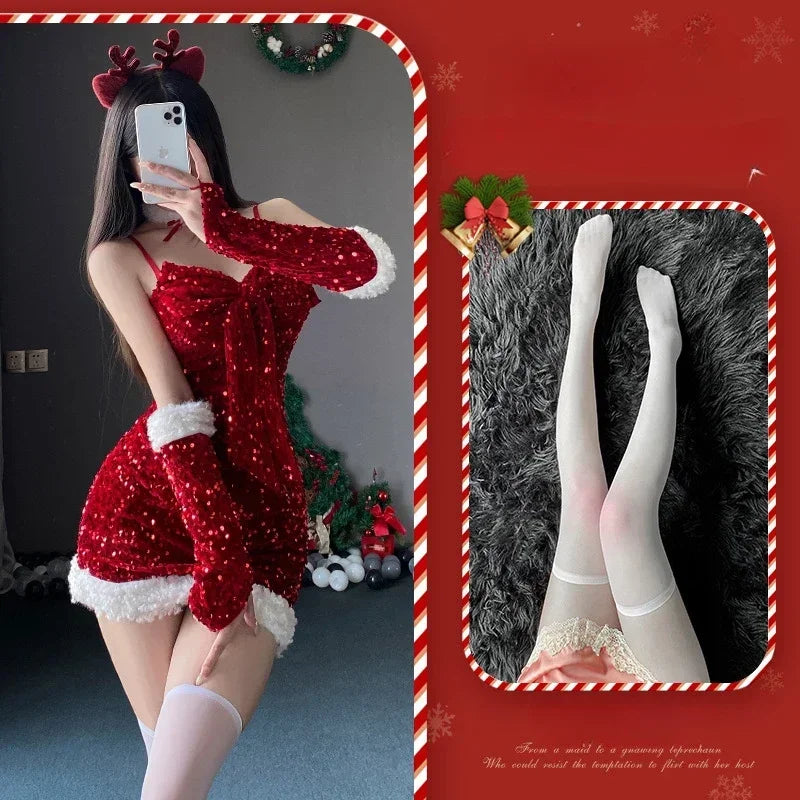 Goddess Santa Dress Set | Christmas Party Costume Collection