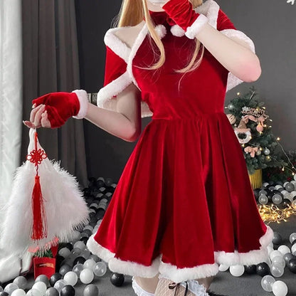 Sexy Santa Mini Dress | Woman Christmas Party Costume