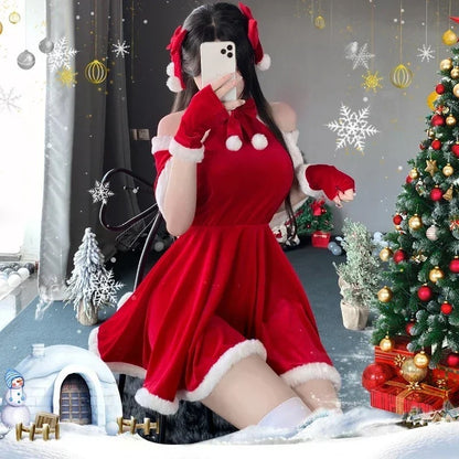 Sexy Santa Mini Dress | Woman Christmas Party Costume