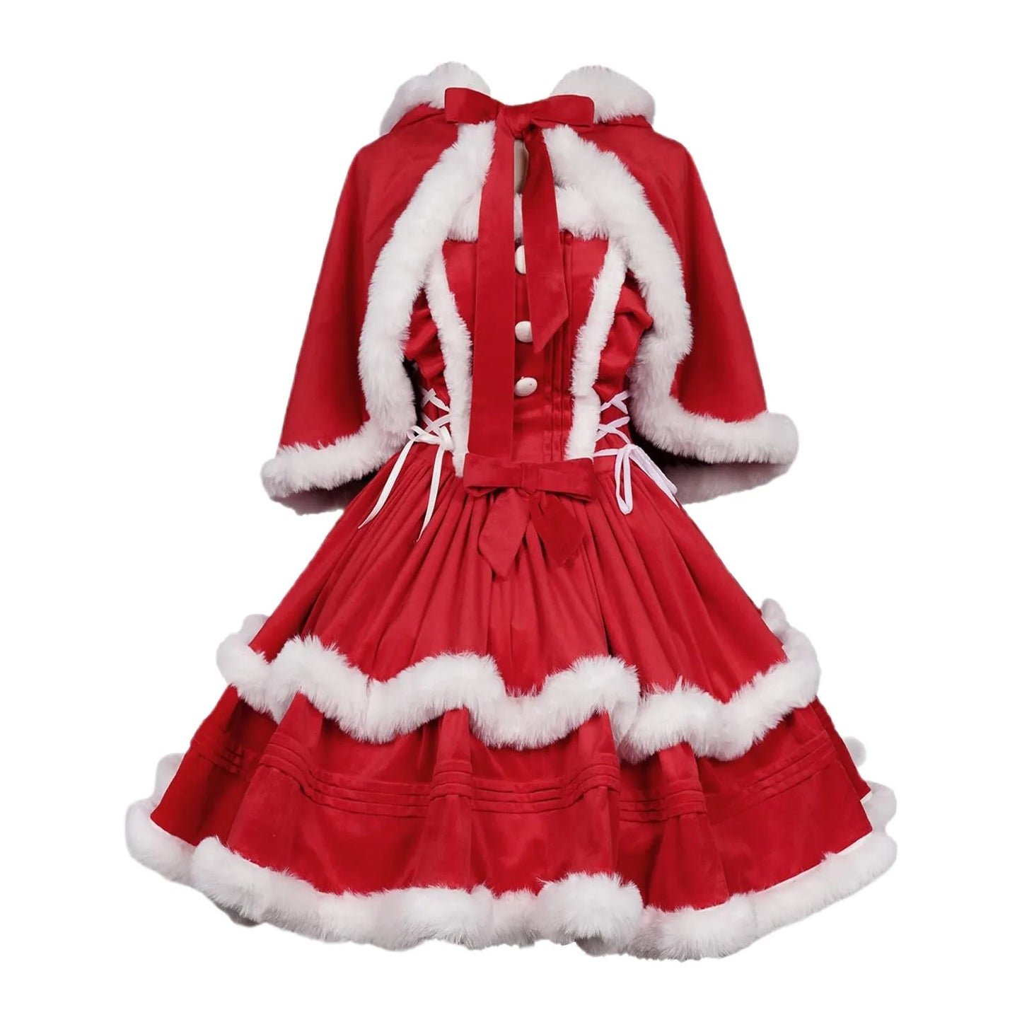 Red Riding Hood Christmas Dress Set | Woman Santa Costume