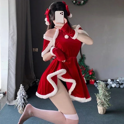 Sexy Santa Mini Dress | Woman Christmas Party Costume