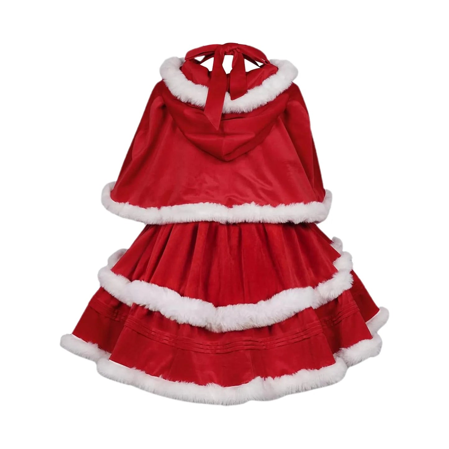 Red Riding Hood Christmas Dress Set | Woman Santa Costume