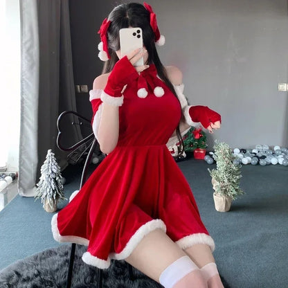 Sexy Santa Mini Dress | Woman Christmas Party Costume