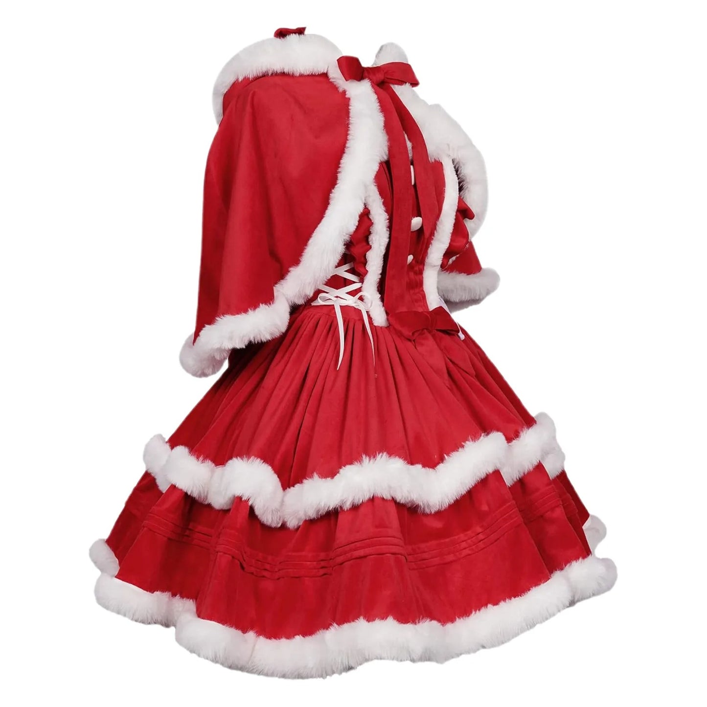 Red Riding Hood Christmas Dress Set | Woman Santa Costume