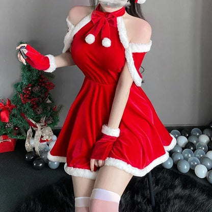 Sexy Santa Mini Dress | Woman Christmas Party Costume